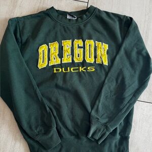 Vintage Stadium Athletics Oregon Ducks Green Crewneck Sweater